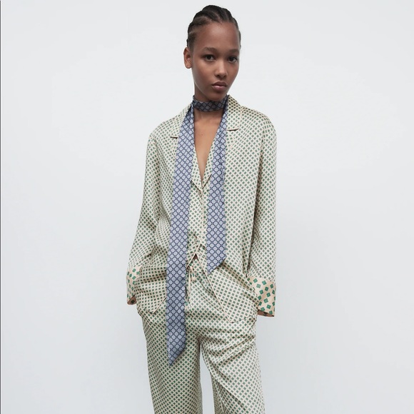 Zara printed pajama top - Picture 5 of 9